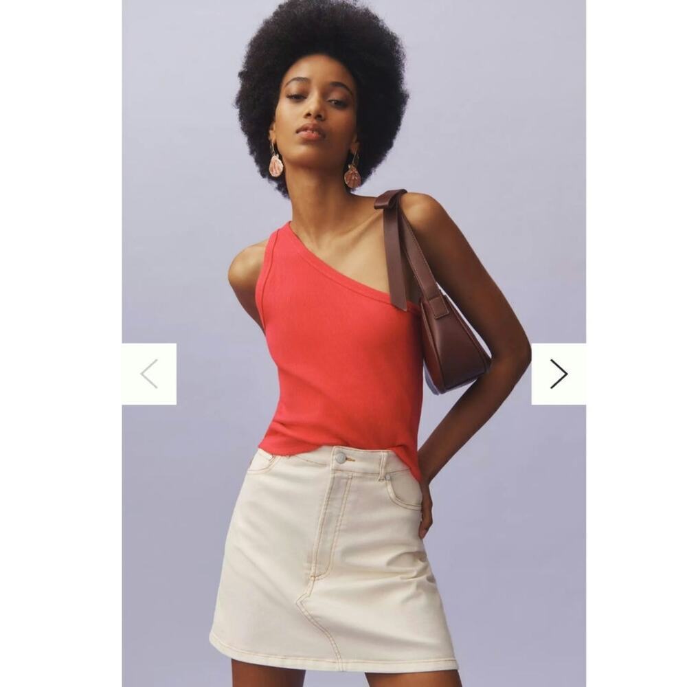 Anthropologie Pilcro Zeda Rubbed One Shoulder Top Size: 3X